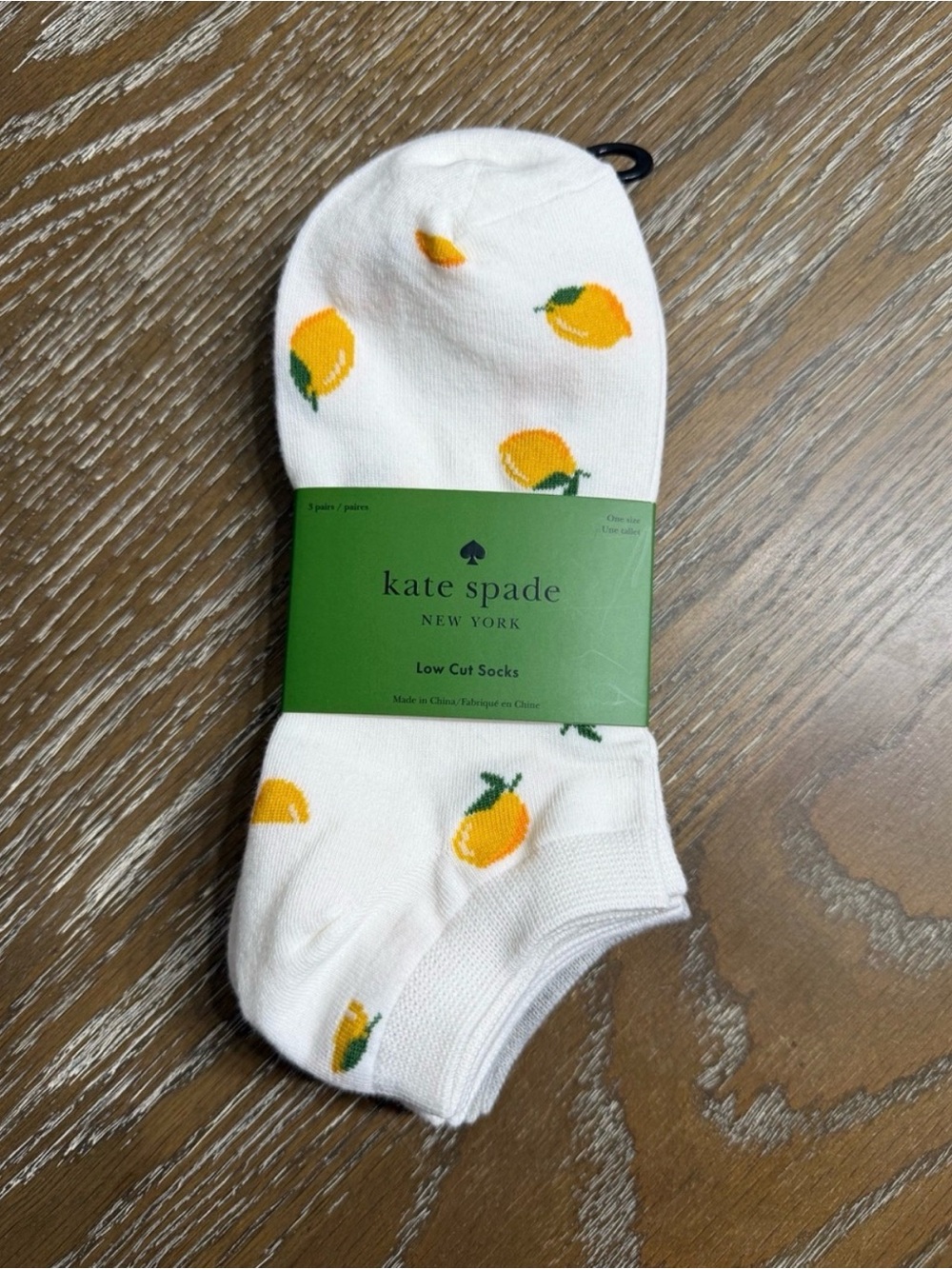 kate spade Lemon Ankle Socks - 3-pack